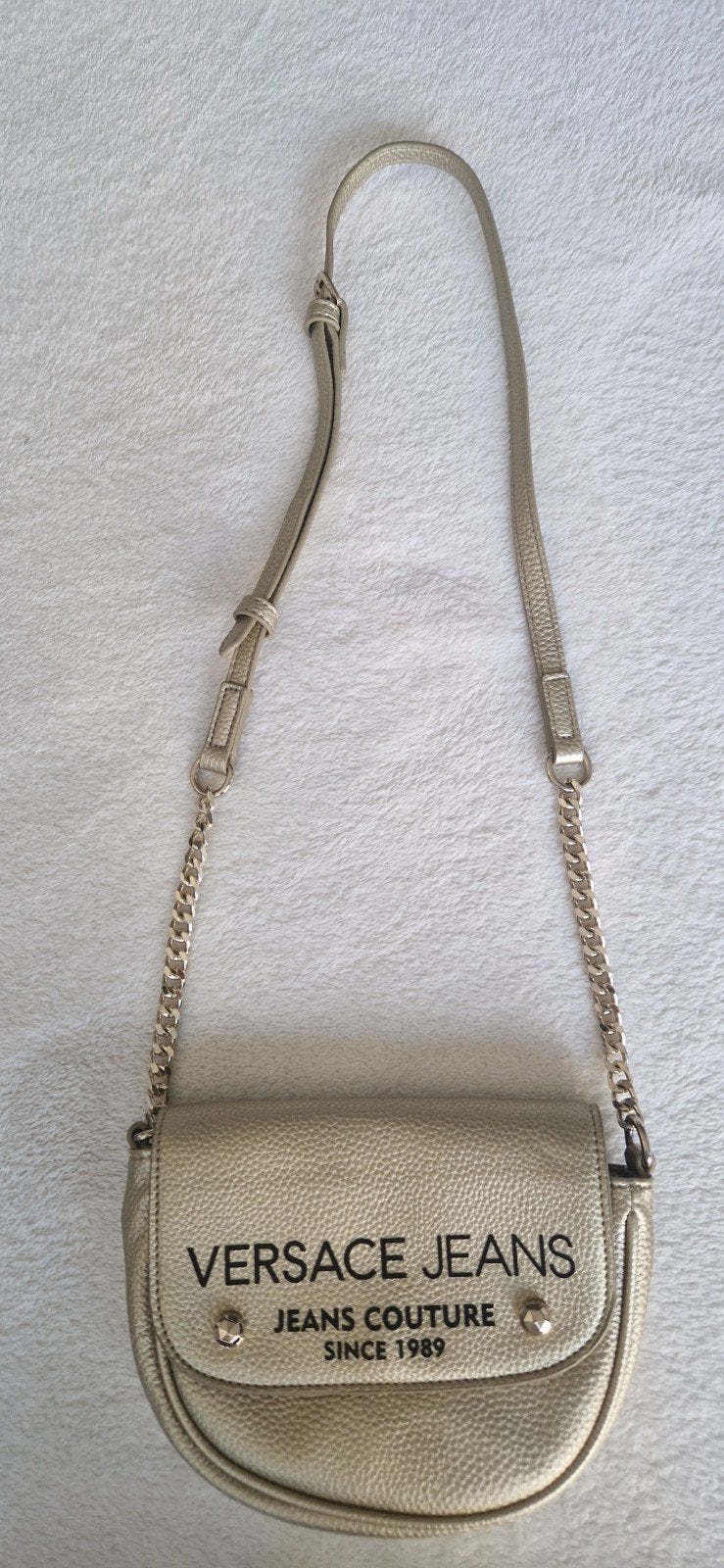 Versace Jeans Couture cross-body tas Goud, Ophalen of Verzenden, Zo goed als nieuw, Overige kleuren, Schoudertasje
