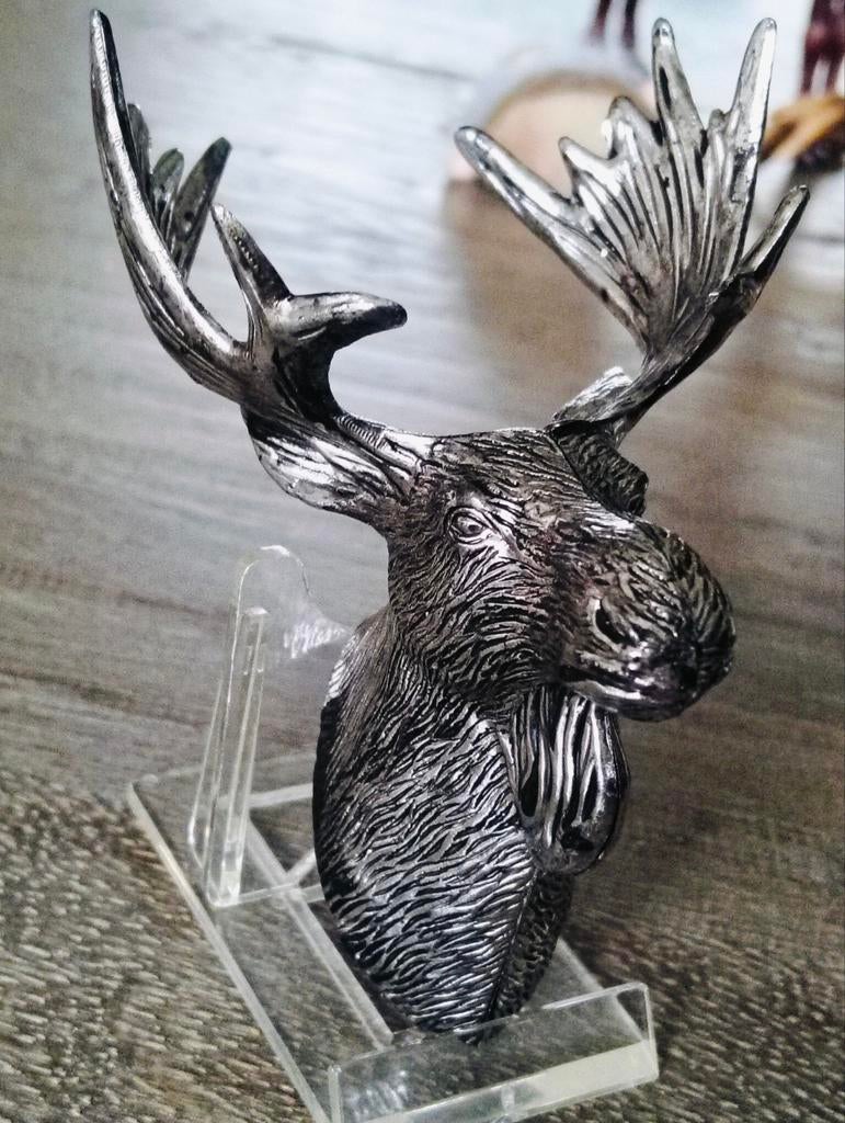 Decoratie boomversiering zilverkleurig rendier/ moose, Ophalen of Verzenden, Nieuw