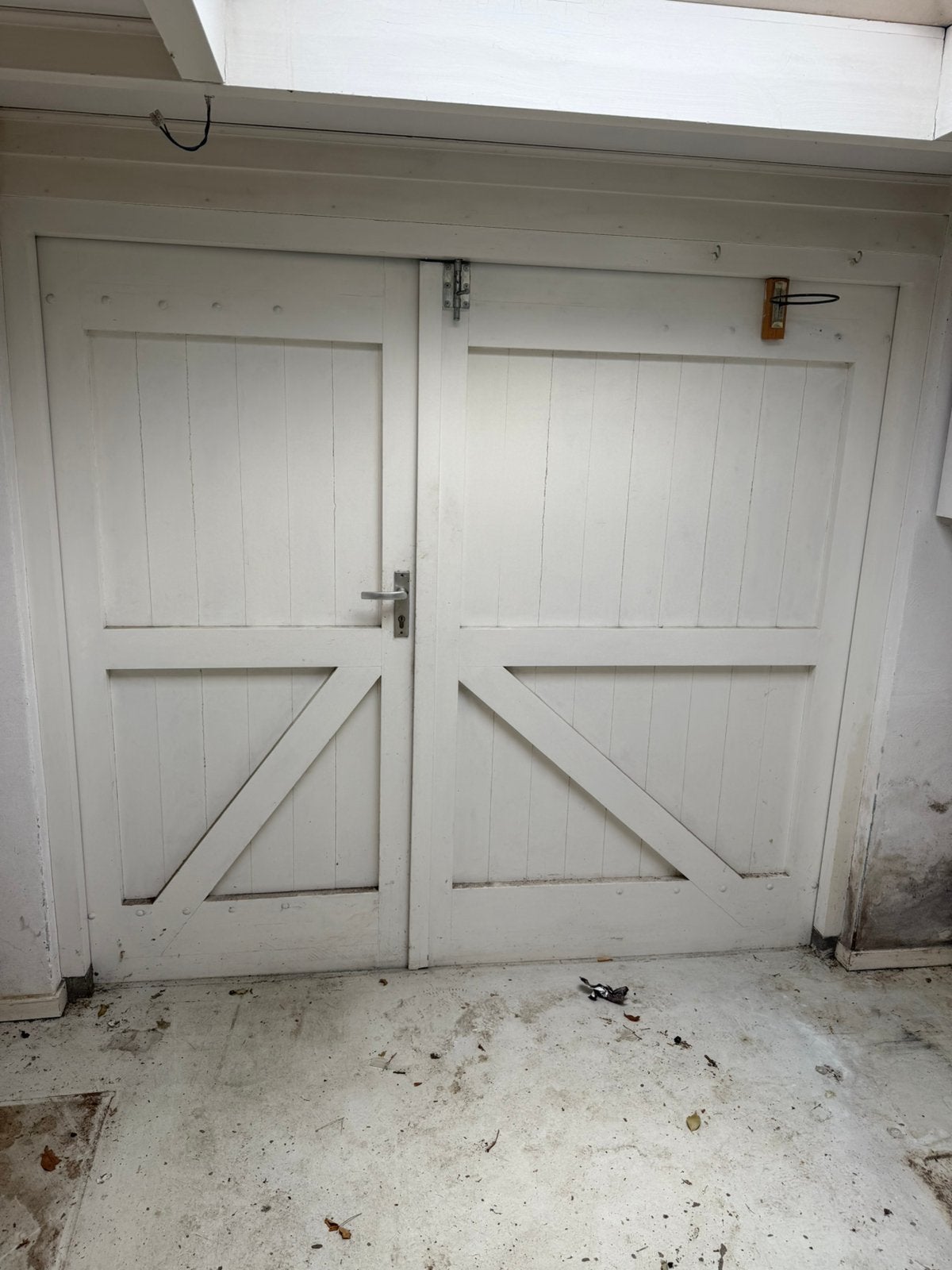 Houten garagedeuren - 213 cm breed, Ophalen, Gebruikt, Garagedeur, X
