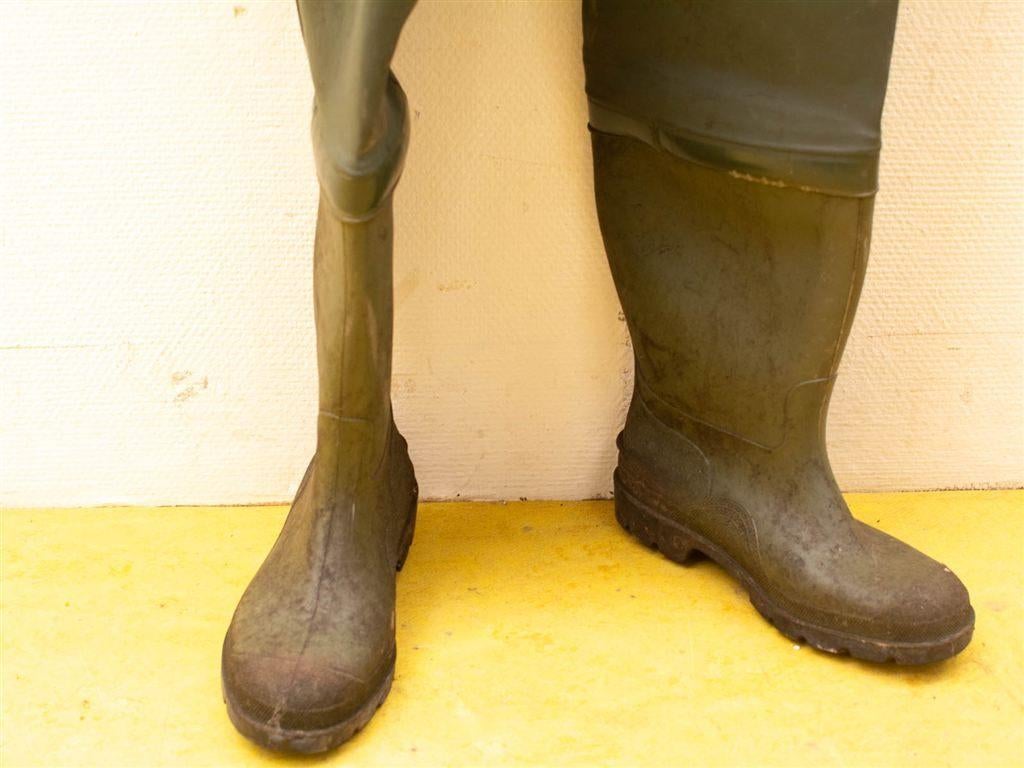 Dunlop waadpak met laarzen eraan vast 33909, Caravans en Kamperen, Ophalen of Verzenden, Gebruikt, Regenjas
