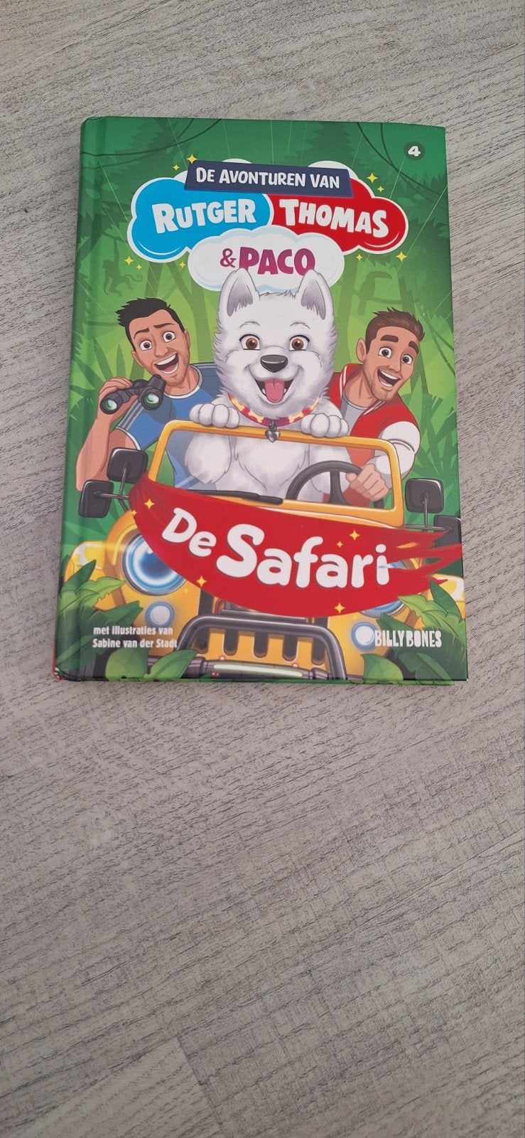 Rutger, Thomas & Paco: De Safari - Avontuurlijk kinderboek, Ophalen, Zo goed als nieuw, Rutger Vink, Thomas van Grinsven, Fictie algemeen