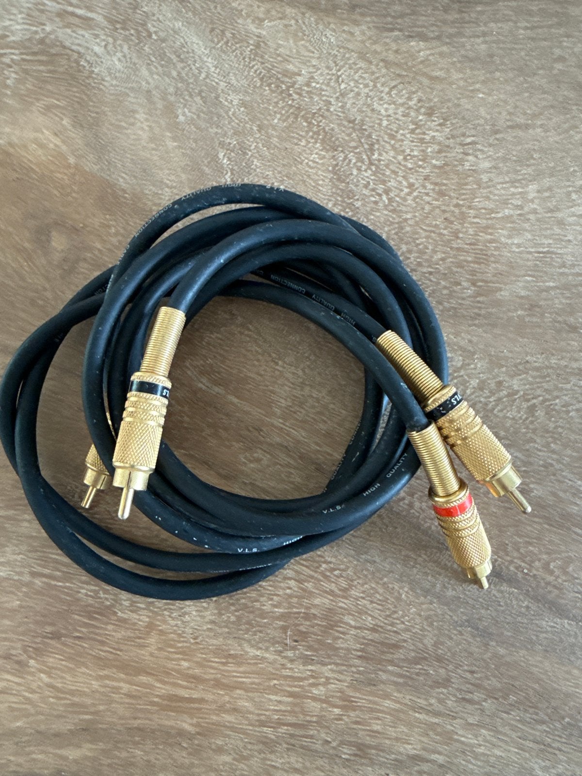 twee VLS High Quality RCA interlink kabels, Audio, Tv en Foto, Audiokabels en Televisiekabels, Ophalen of Verzenden, Gebruikt