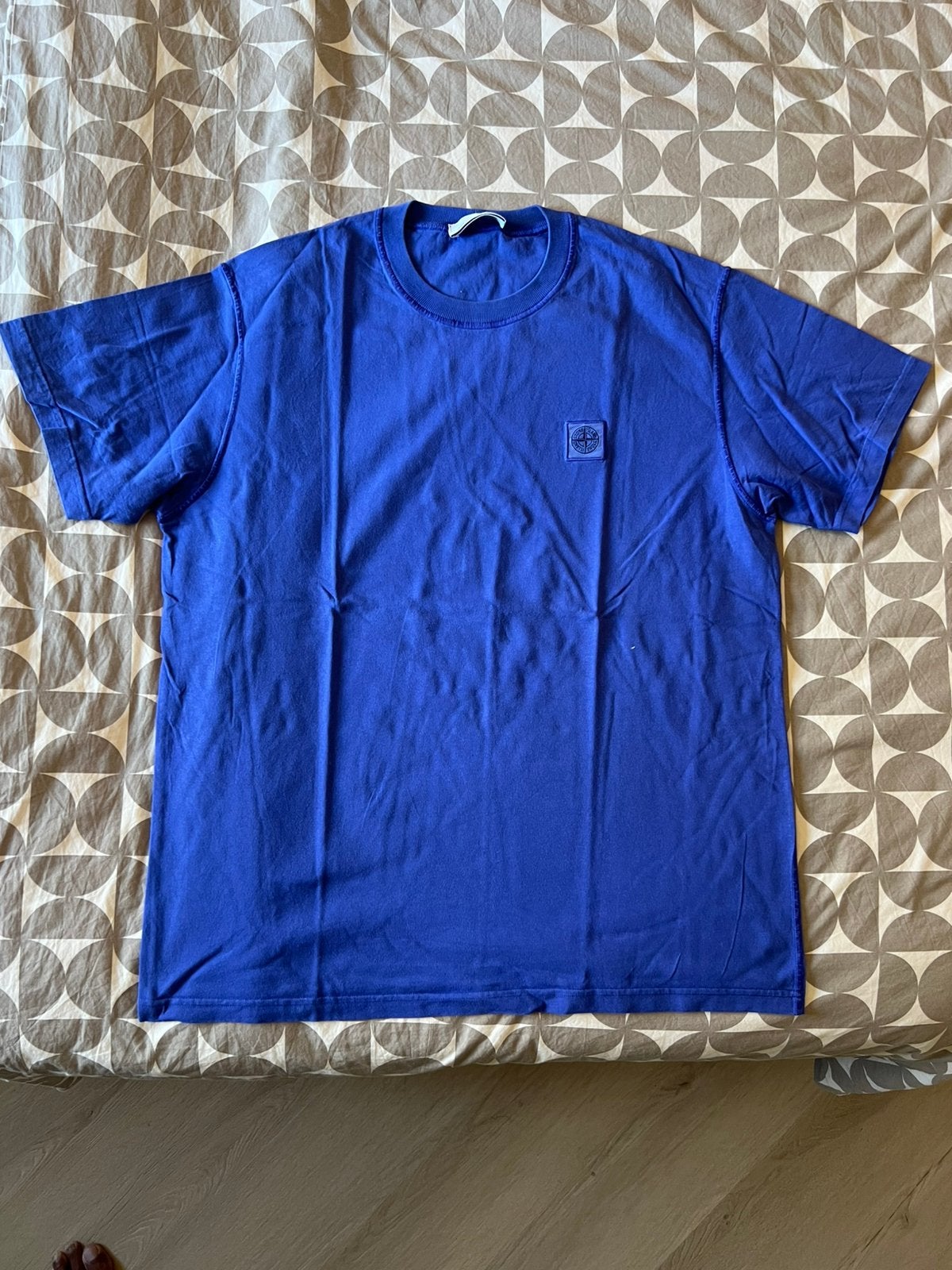 Stone Island Garment Dyed T-Shirt – Violet/Navy– XXL, Ophalen of Verzenden, Zo goed als nieuw, Overige maten, Paars