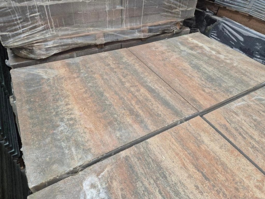 Multicolor 60x60x4,7 terrastegels tuintegels s-partij, Nieuw, Ophalen of Verzenden, 10 m² of meer, Beton