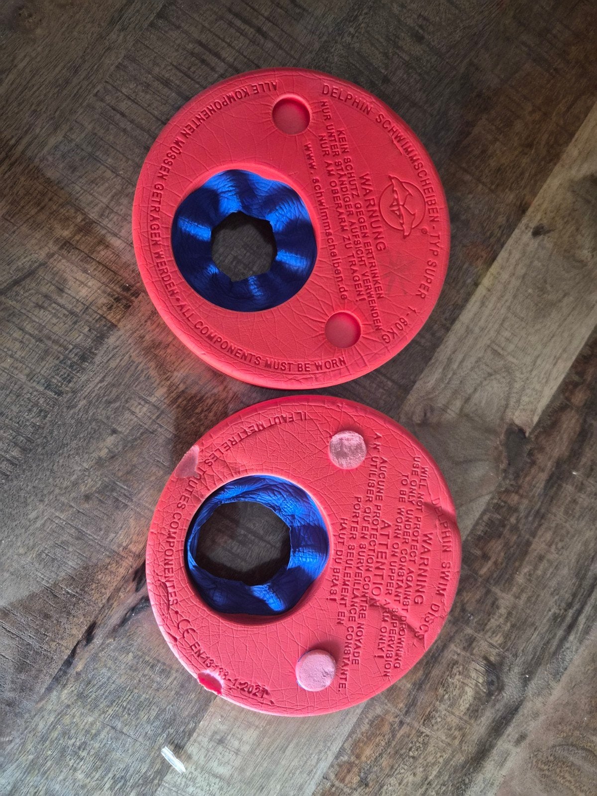 Delphin Zwembandjes / Zwemhulpmiddel - Rood/Blauw, Ophalen of Verzenden, Gebruikt