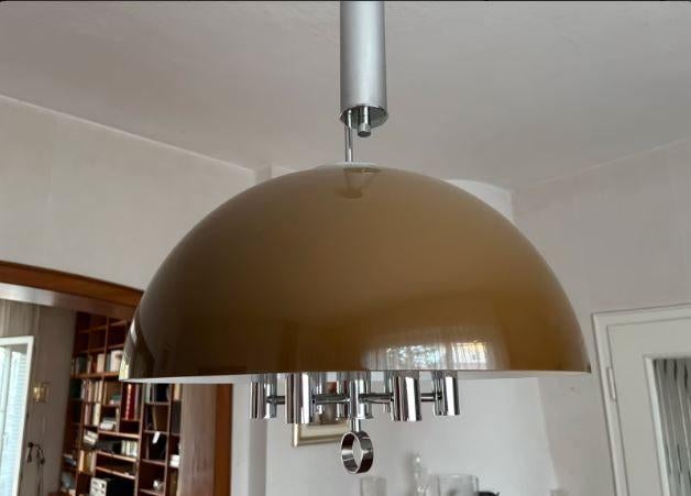 vintage Guzzini space age katrol lamp space age, Ophalen, Zo goed als nieuw, Metaal, Space age