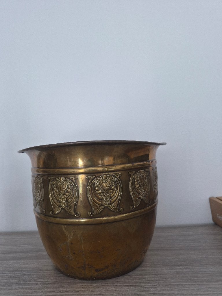 Antiek, o.a. koper en brons en zilver o.a. koperen bloempot, Antiek en Kunst, Antiek | Koper en Brons, Ophalen