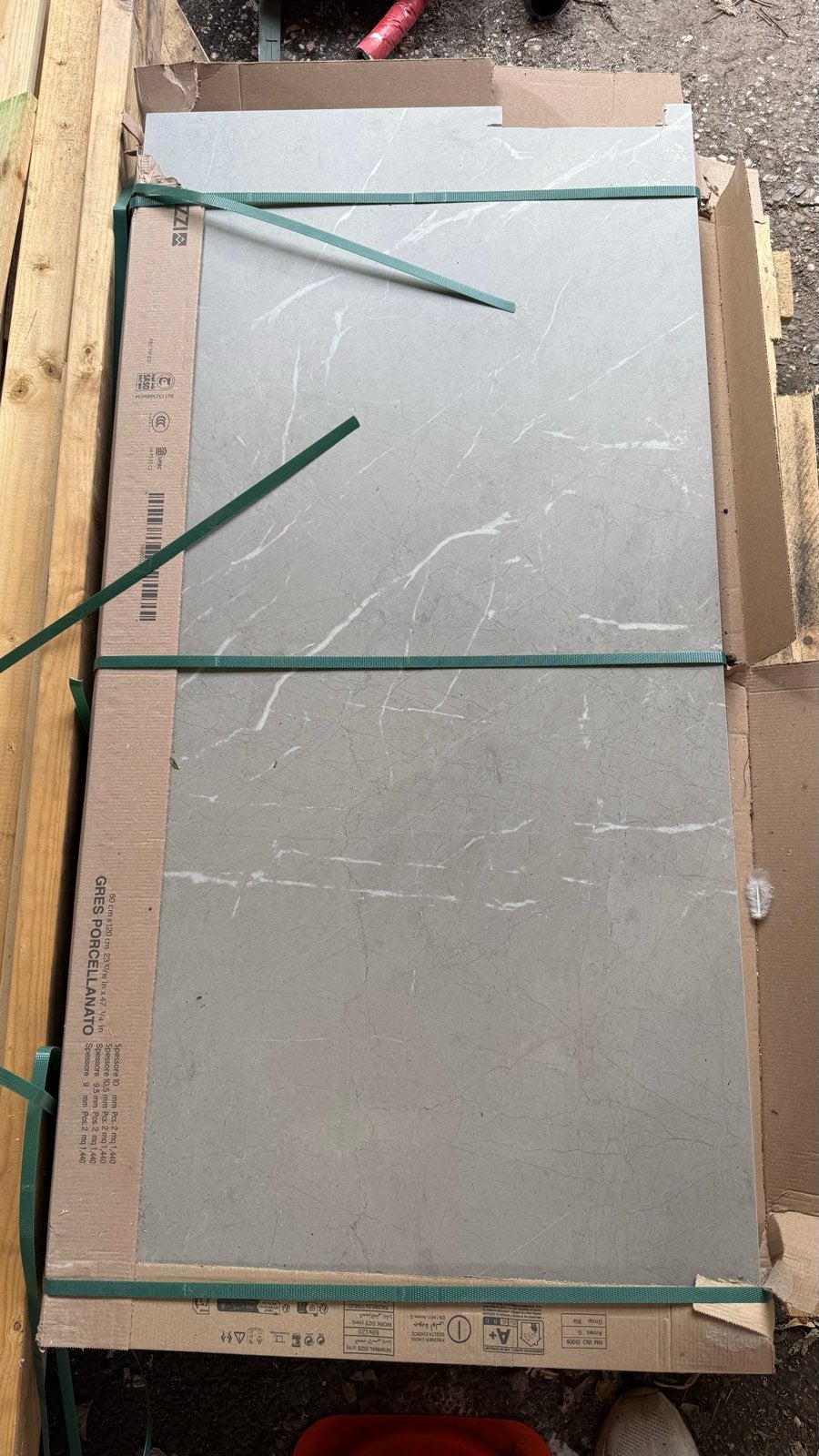 Marazzi Allmarble Tafu tegels 60x120 cm (7 stuks), Ophalen, 60 cm of meer, Keramiek, Nieuw