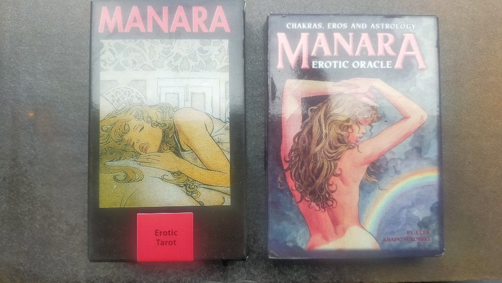 Manara erotic tarot en erotic oracle kaarten. Alleen ophalen, Ophalen of Verzenden, Nieuw, Tarot of Kaarten leggen, Overige typen