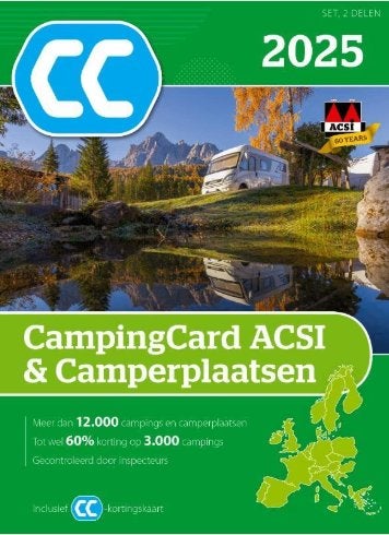ACSI CampingCard & Camperplaatsen 2025 - 2 delen -, Ophalen of Verzenden, Europa, Campinggids, Overige merken