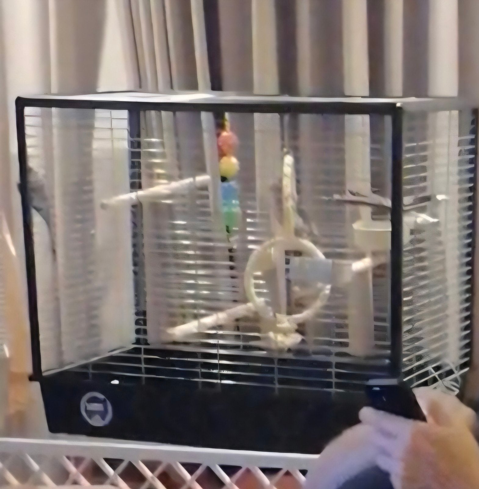 Vogelkooi met toebehoren 78x46x70 cm, Ophalen, Zo goed als nieuw, Metaal, Vogelkooi