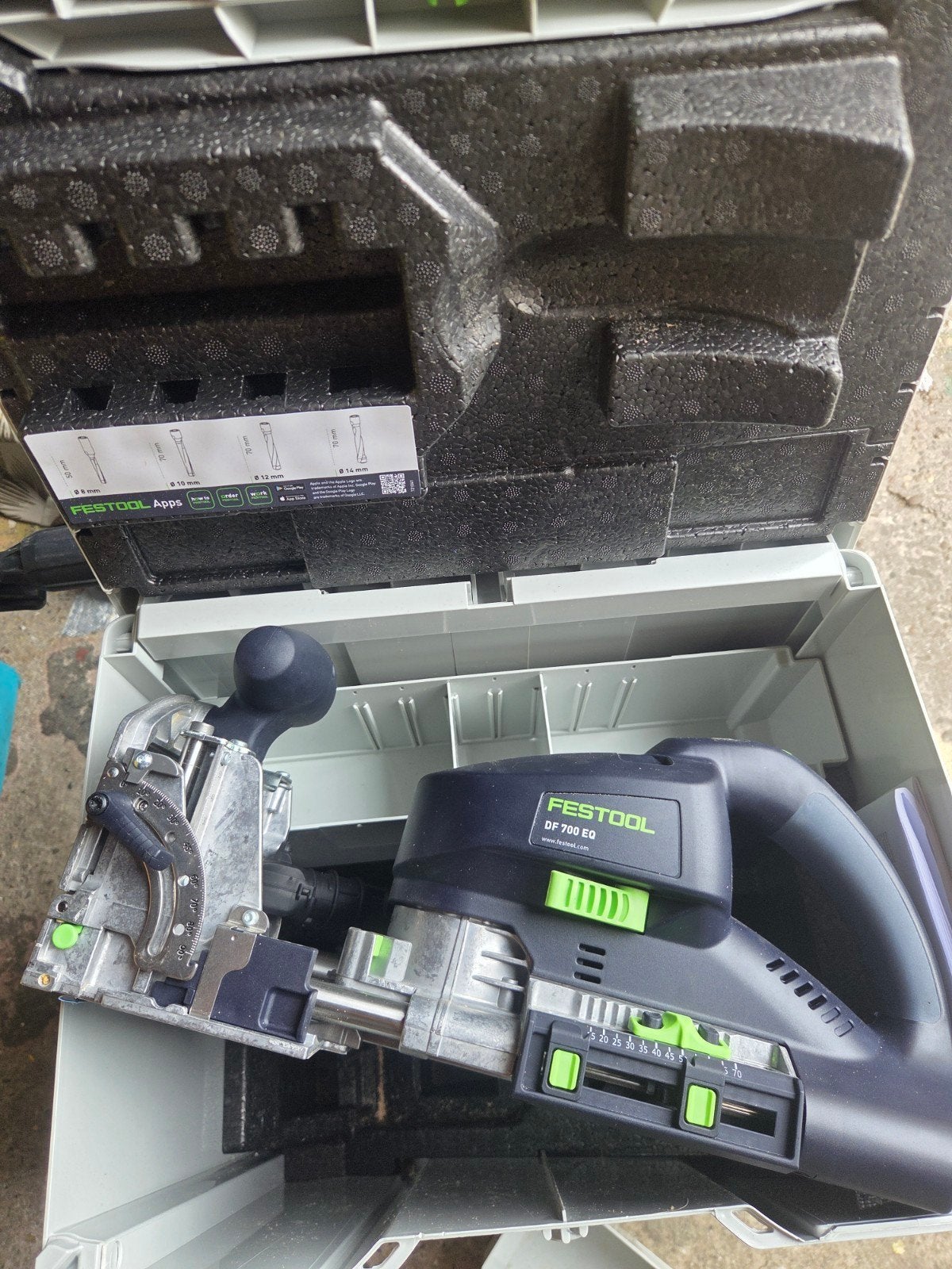 Festool freesmachine domino XL. DF700EQ, Ophalen of Verzenden, Zo goed als nieuw, Elektrisch, Bovenfrees