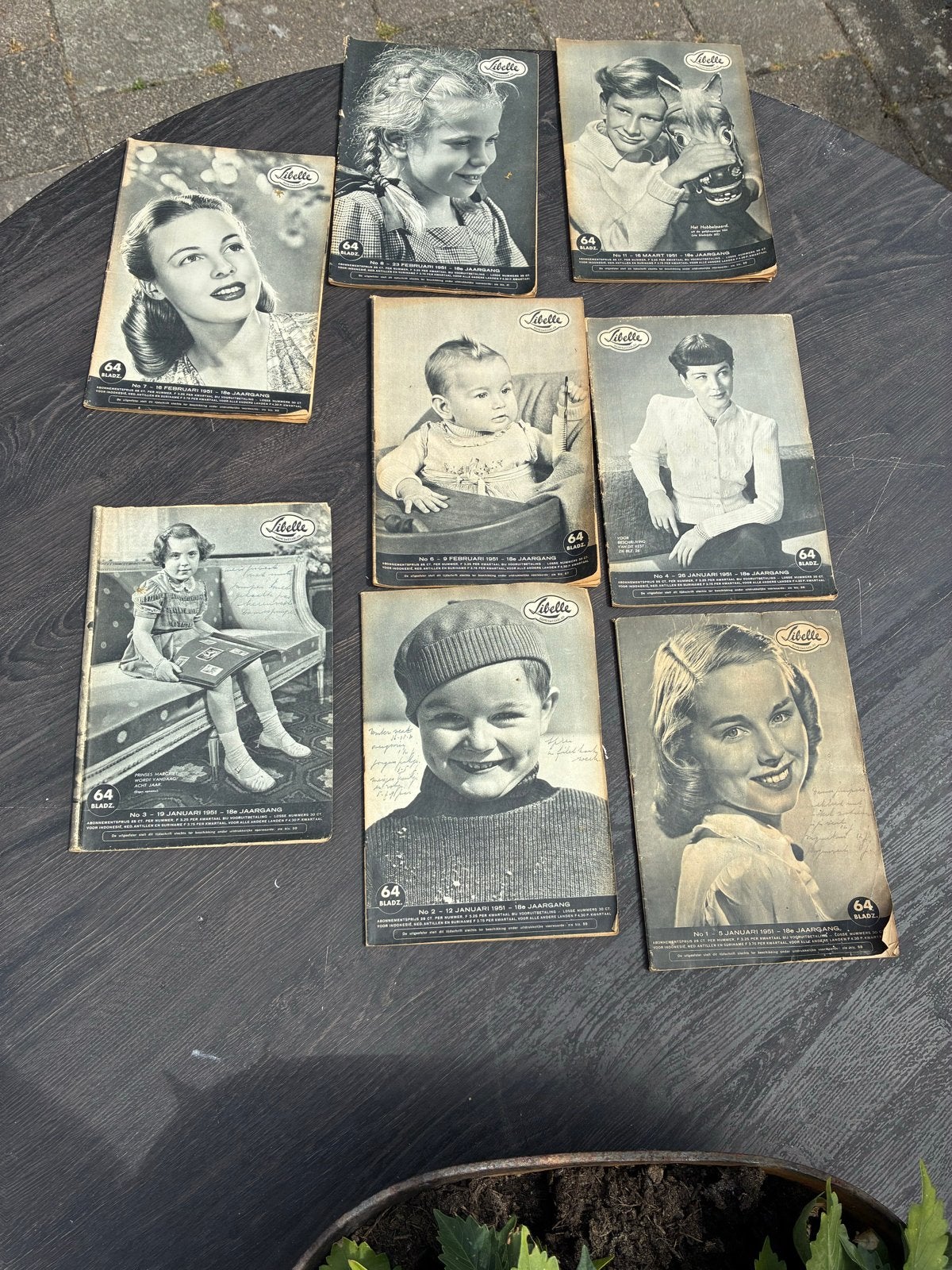 Vintage Libelle tijdschriften uit 1951 - Set van 7, Ophalen, Gelezen, Damesbladen