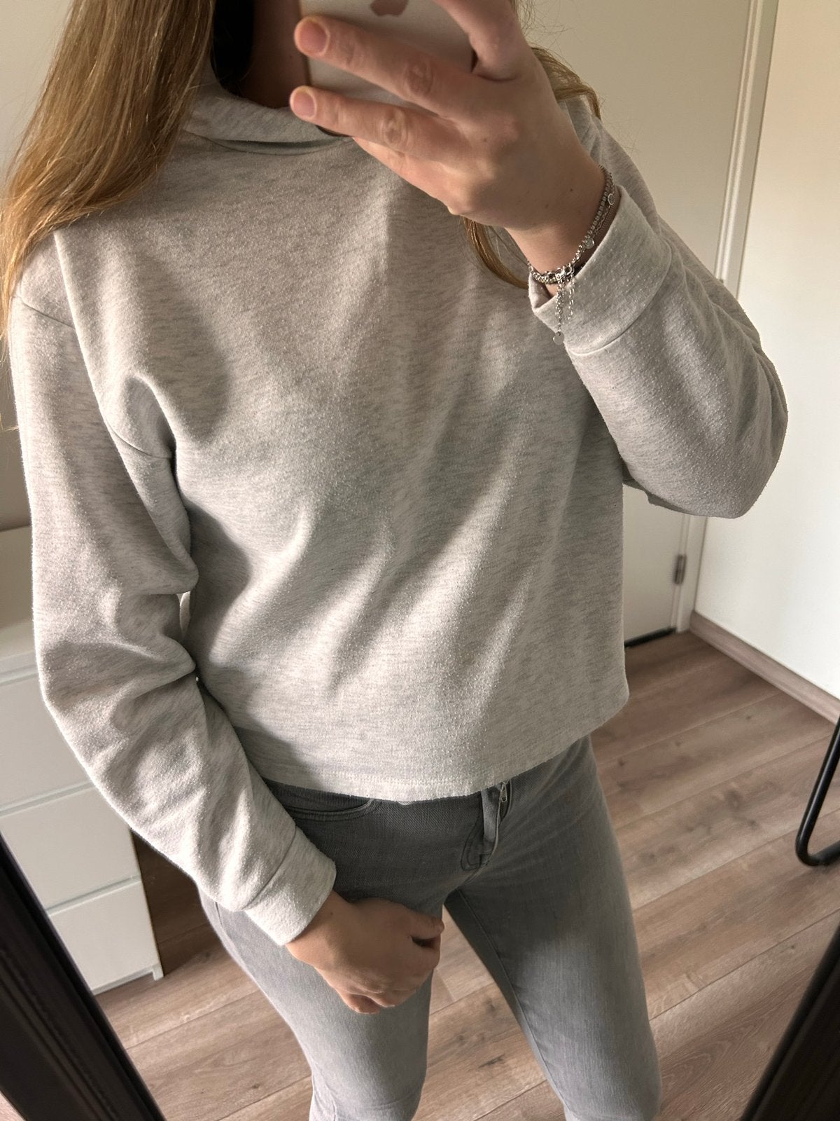 Only Life hoodie grijs maat S, Kleding | Dames, Ophalen of Verzenden, Zo goed als nieuw, Maat 36 (S), Grijs