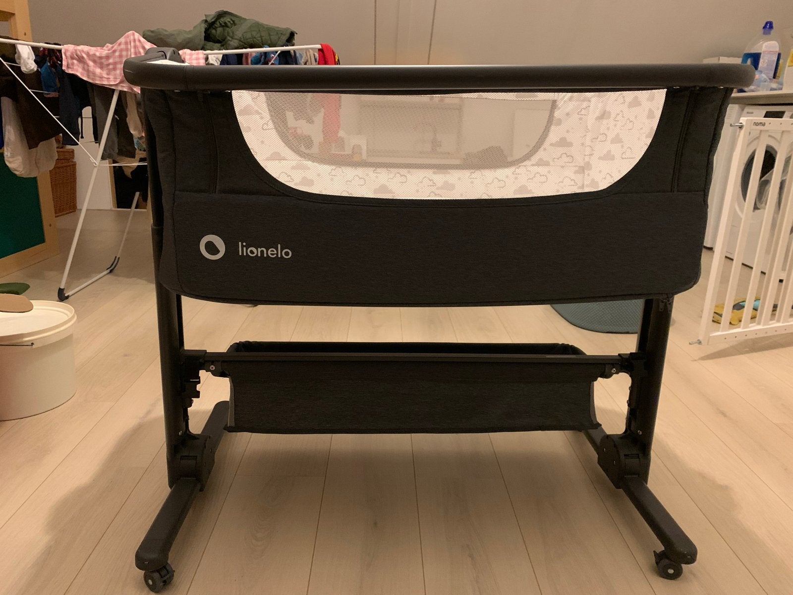 Lionelo Reiswieg/Co-sleeper met matras en beddengoed, Ophalen, Zo goed als nieuw, Reisbedje