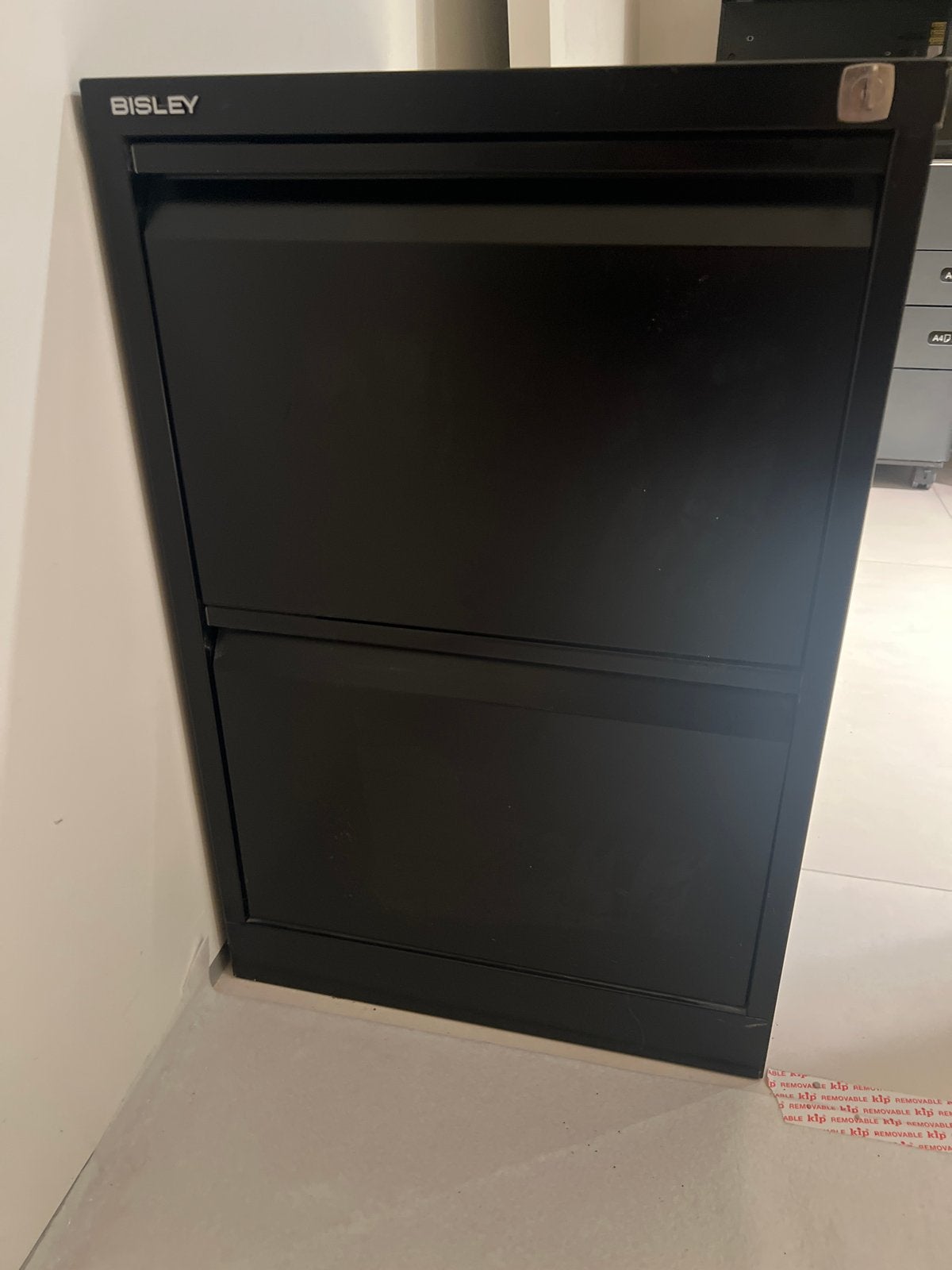 Bisley Archiefkast Zwart - 2 Lades, Ophalen, Minder dan 50 cm, Gebruikt, Minder dan 100 cm