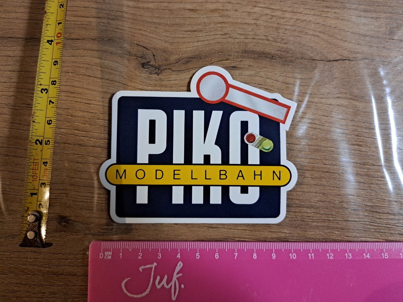 Sticker PIKO modellbahn in vorm van sein, Ophalen of Verzenden, Zo goed als nieuw, Bedrijf of Vereniging