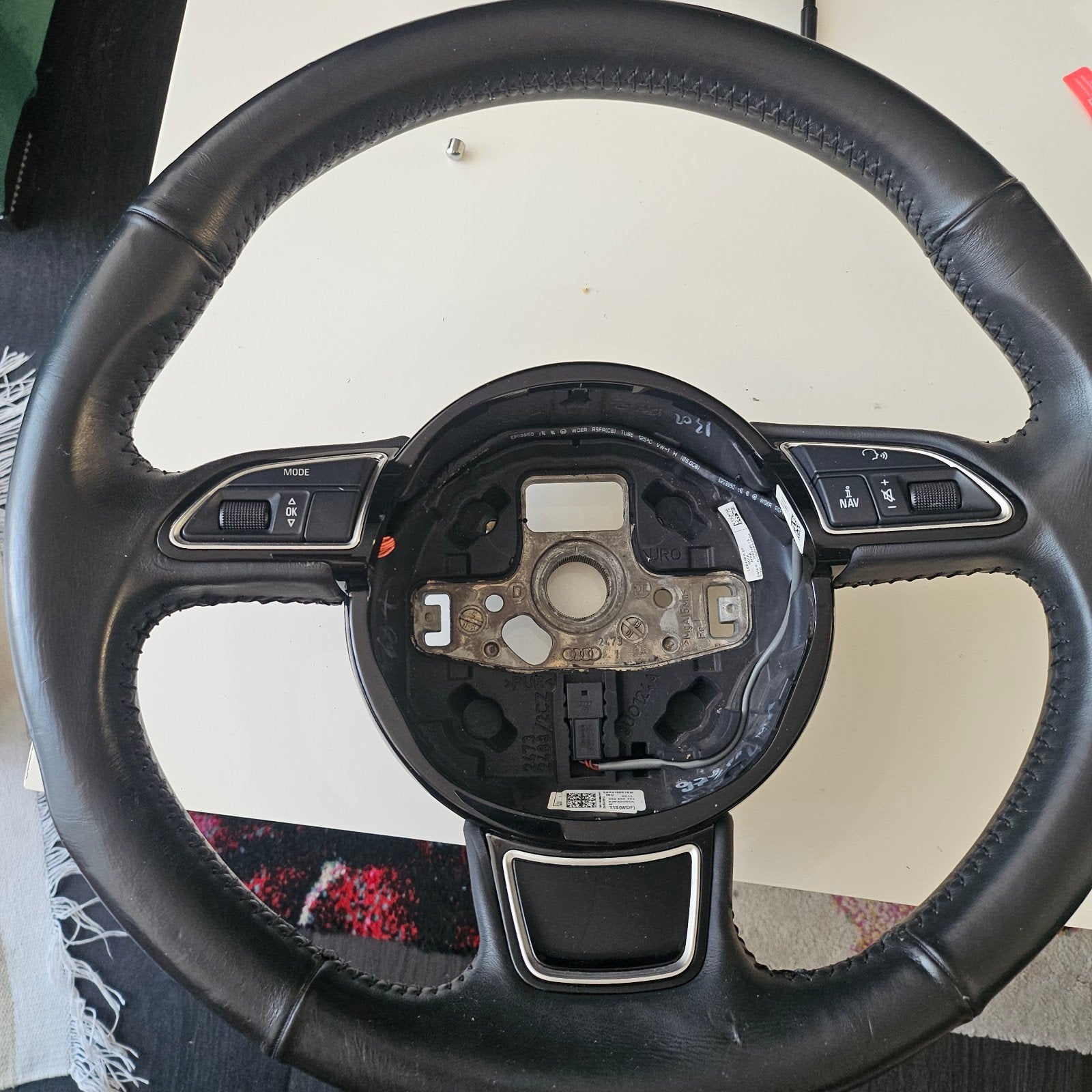 Audi A1 Leder Stuurwiel met Bediening, Auto-onderdelen, Ophalen of Verzenden, Gebruikt, Audi