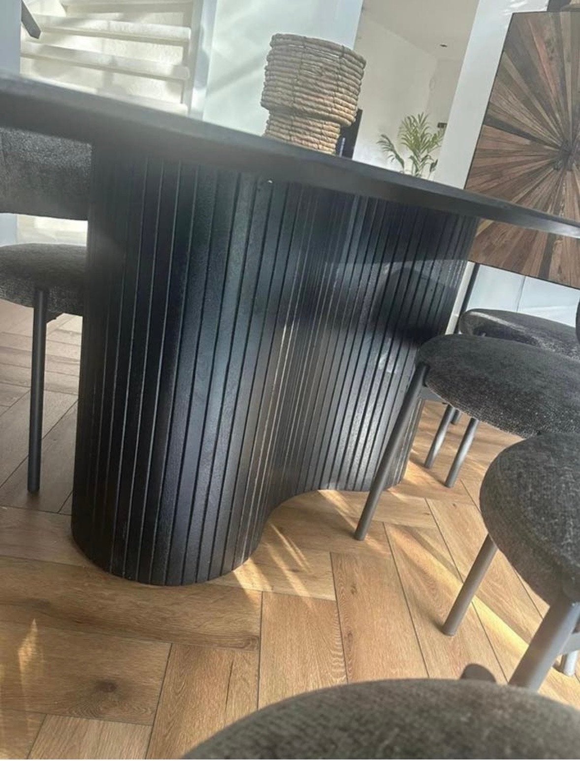 Eettafel Ava Ovaal Zwart 240cm - Giga Meubel, Ophalen, 200 cm of meer, 50 tot 100 cm, Zo goed als nieuw