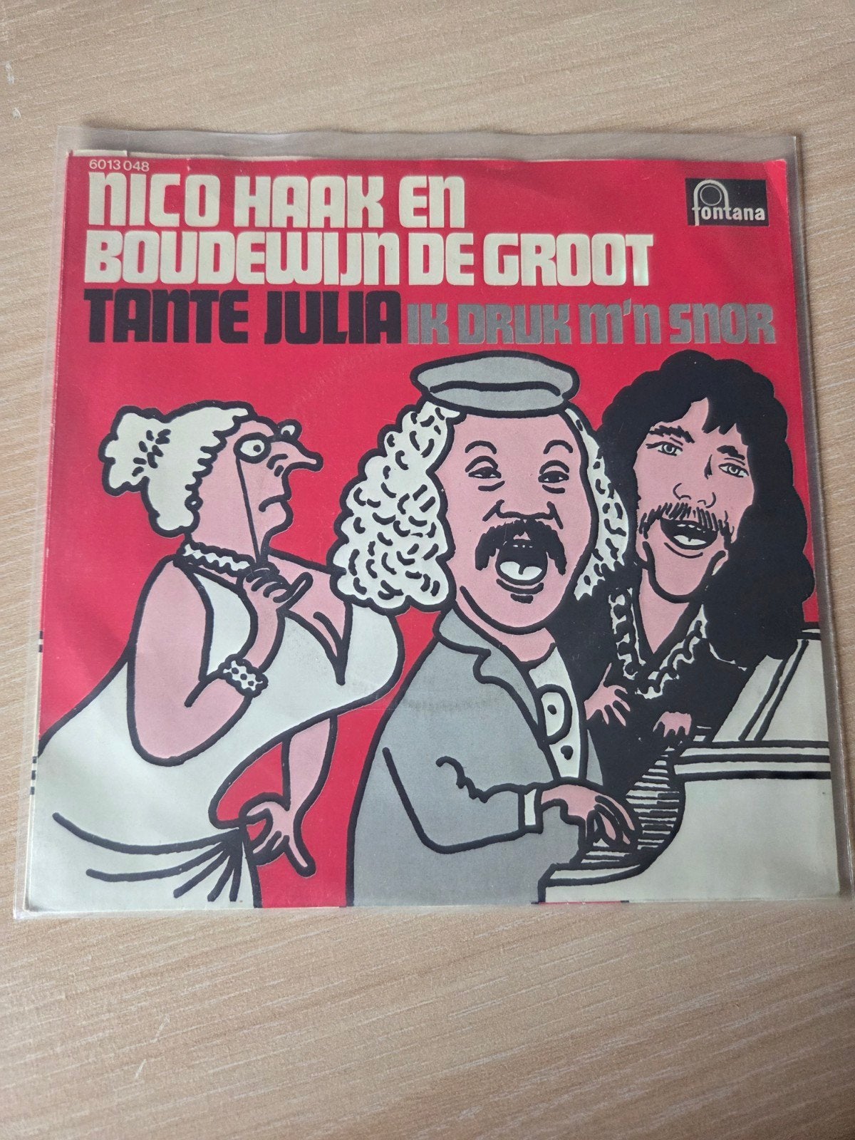 Nico Haak en Boudewijn de Groot - Tante Julia Vinyl Single, Cd's en Dvd's, Gebruikt, 7 inch, Overige typen, Nederlandstalig