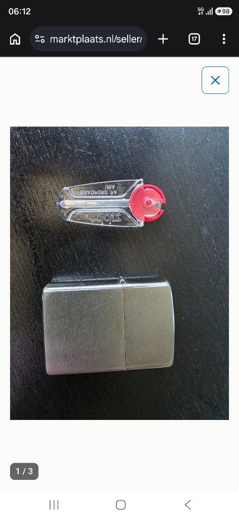 Zippo gasaansteker chroom, Verzamelen, Rookartikelen, Aanstekers en Luciferdoosjes, Ophalen, Zo goed als nieuw, Aansteker
