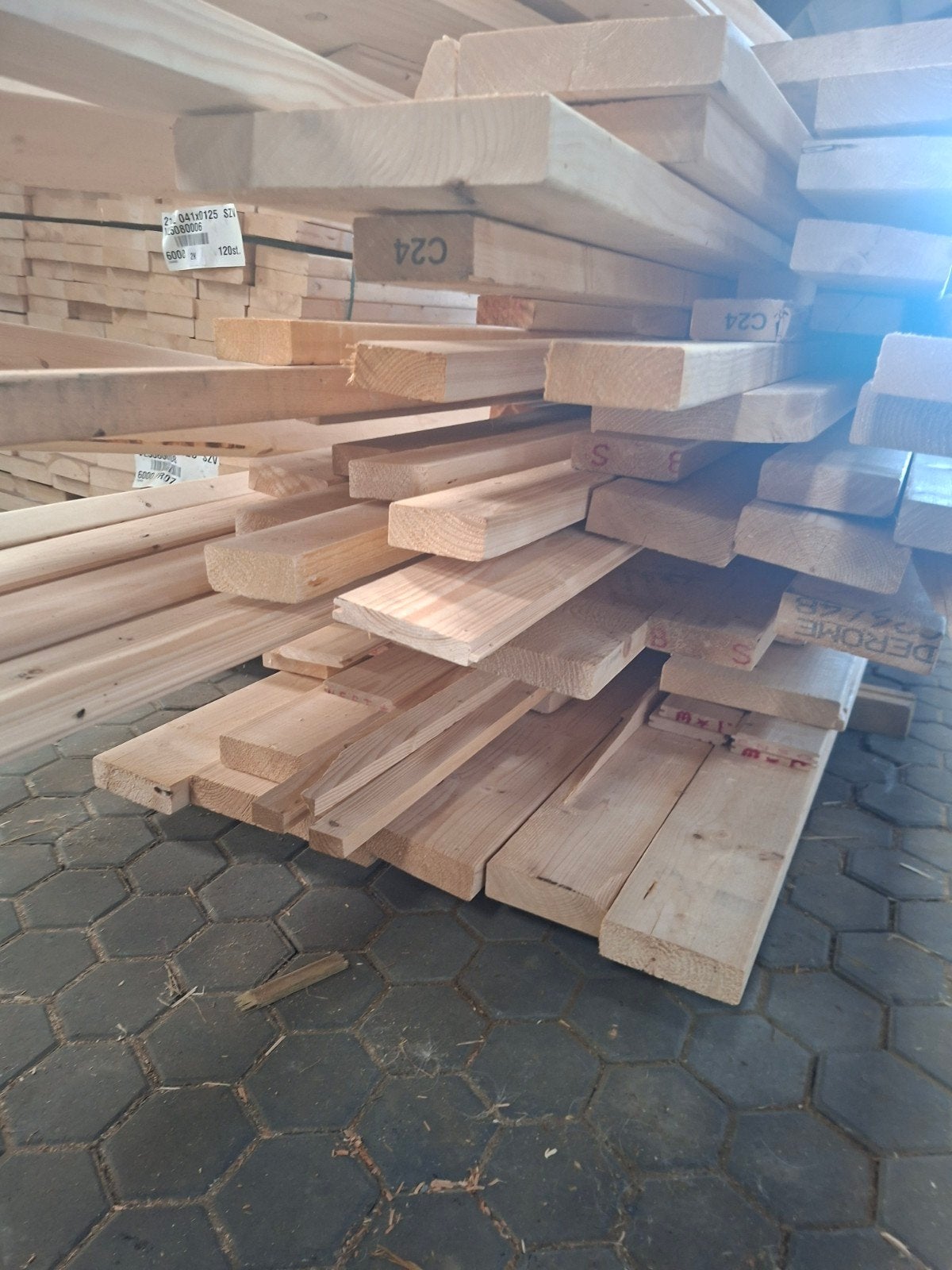 Groot pakket vuren hout, diverse kopmaten en lengtes, Gebruikt, Overige typen, Ophalen of Verzenden, 300 cm of meer