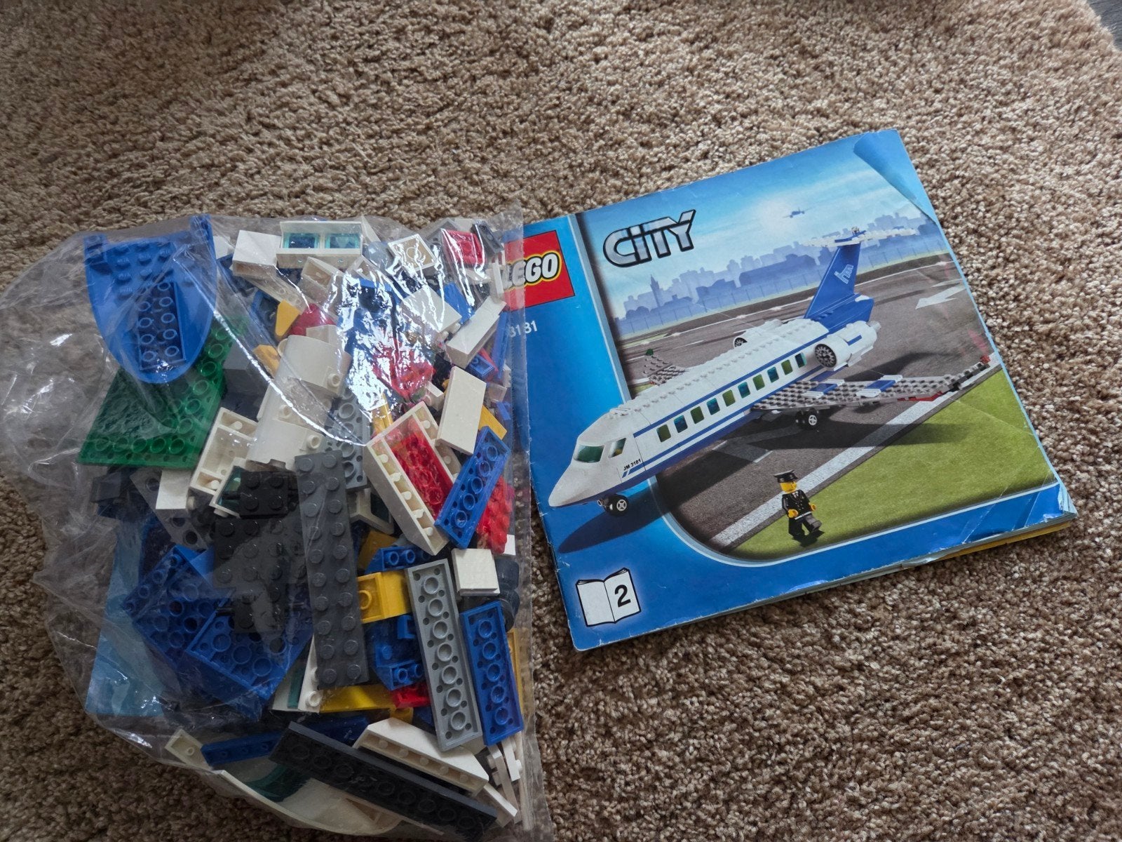 LEGO City Vliegtuig - Leuke set met instructieboekje, Lego, Ophalen of Verzenden, Complete set, Inclusief instructies