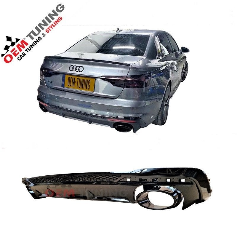 Diffuser A4/S4 RS‑Style 19‑24 S‑Line Hoogglans Zwart