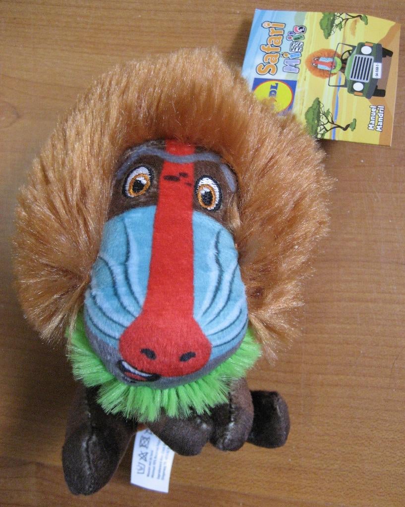 Knuffeltje Mandril., Lidl, Overige karakters, Ophalen of Verzenden, Zo goed als nieuw
