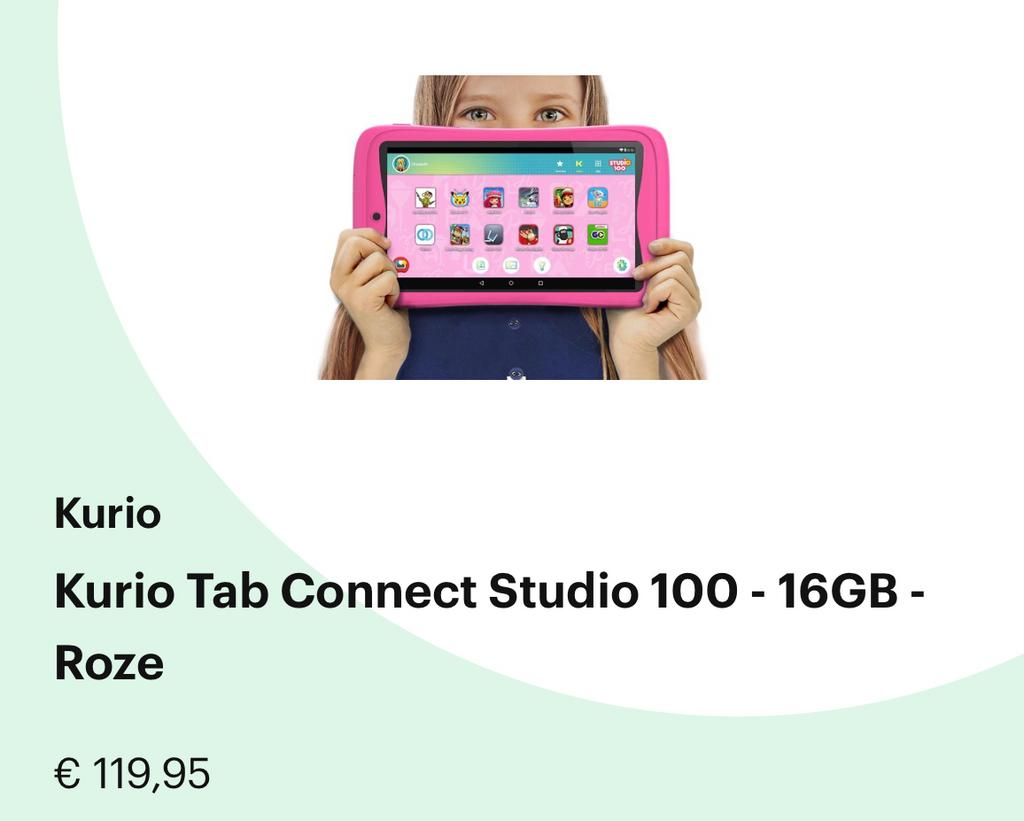 Kurio Tab Connect Studio 100 - 16GB - Roze, Ophalen of Verzenden, Zo goed als nieuw, Wi-Fi, 7 inch of minder