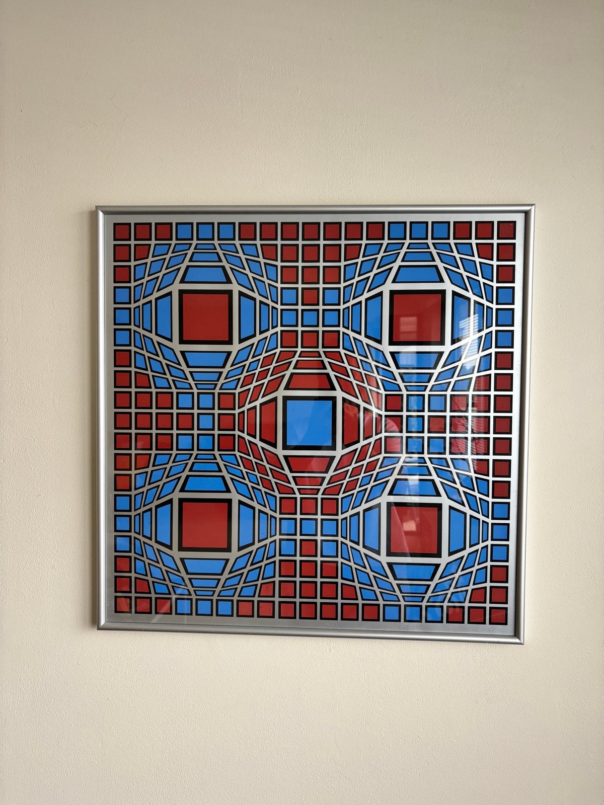 Schilderij Victor Vasarely - Zint, MC,  - Op-art, Antiek en Kunst, Ophalen, Abstract, Ingelijst, Print