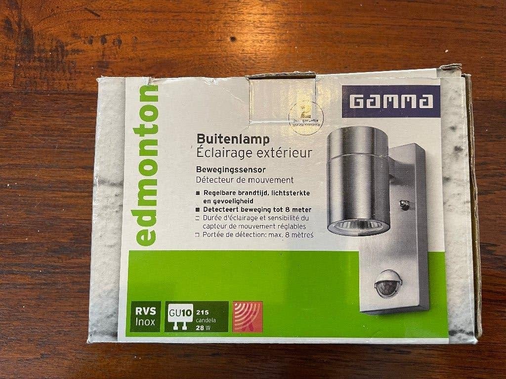 Buitenlamp met bewegingssensor, Tuin en Terras, Bewegingssensor, Minder dan 50 watt, Wandlamp, Nieuw