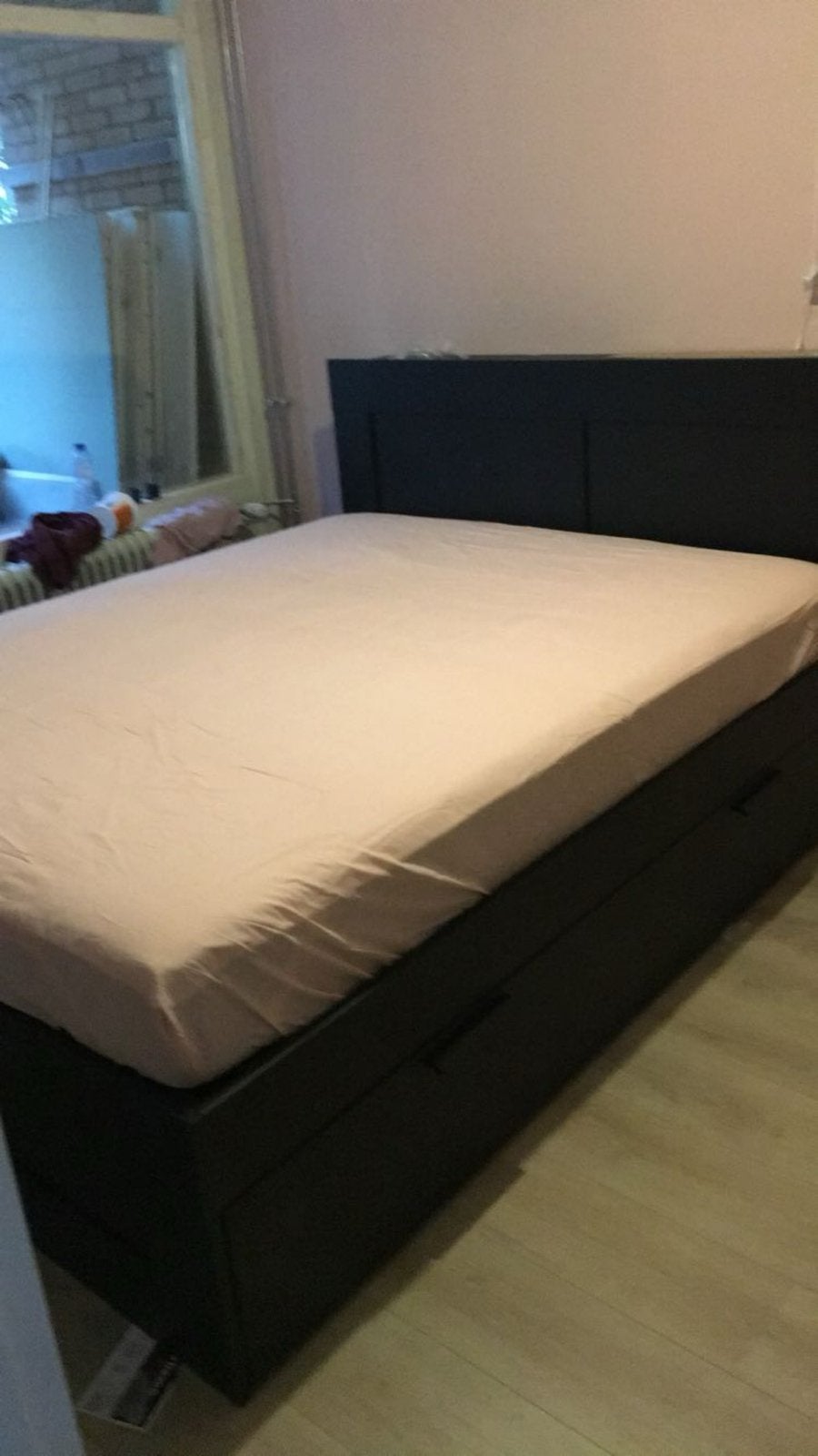 IKEA MALM Bed met opbergruimte, zwartbruin, 160x200 cm, Huis en Inrichting, Slaapkamer | Bedden, Ophalen, Zwart, Tweepersoons