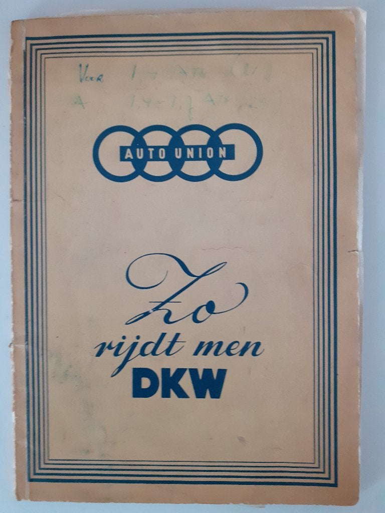 DKW 3=6   handleidingsboekje    jaren 50  Nederlandstalig, Ophalen of Verzenden