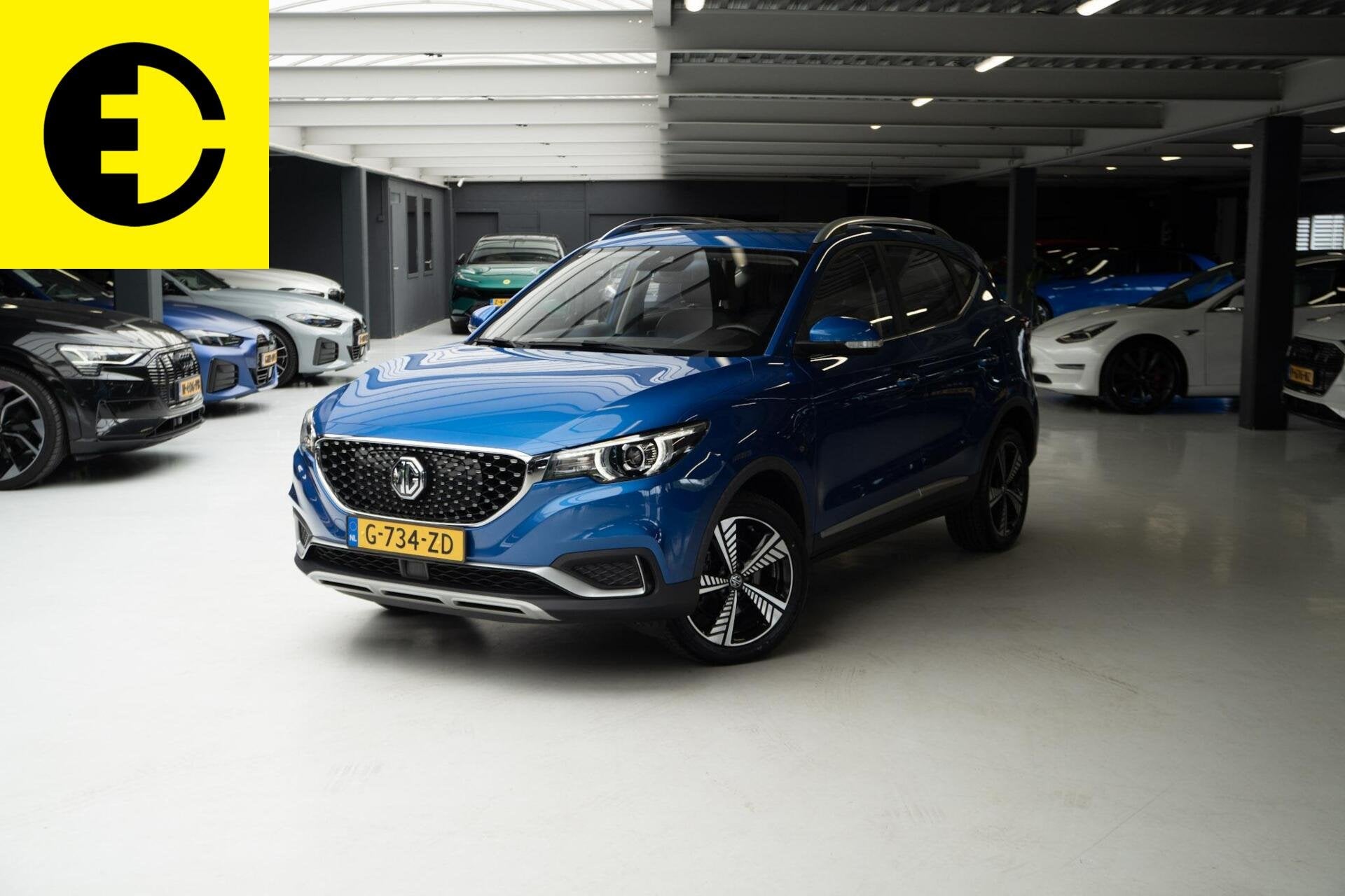 MG ZS EV Luxury 45 kWh | Pano dak | Leder | Stoelverwarming, Auto's, MG, 45 kWh, Gebruikt, Zwart, 143 pk