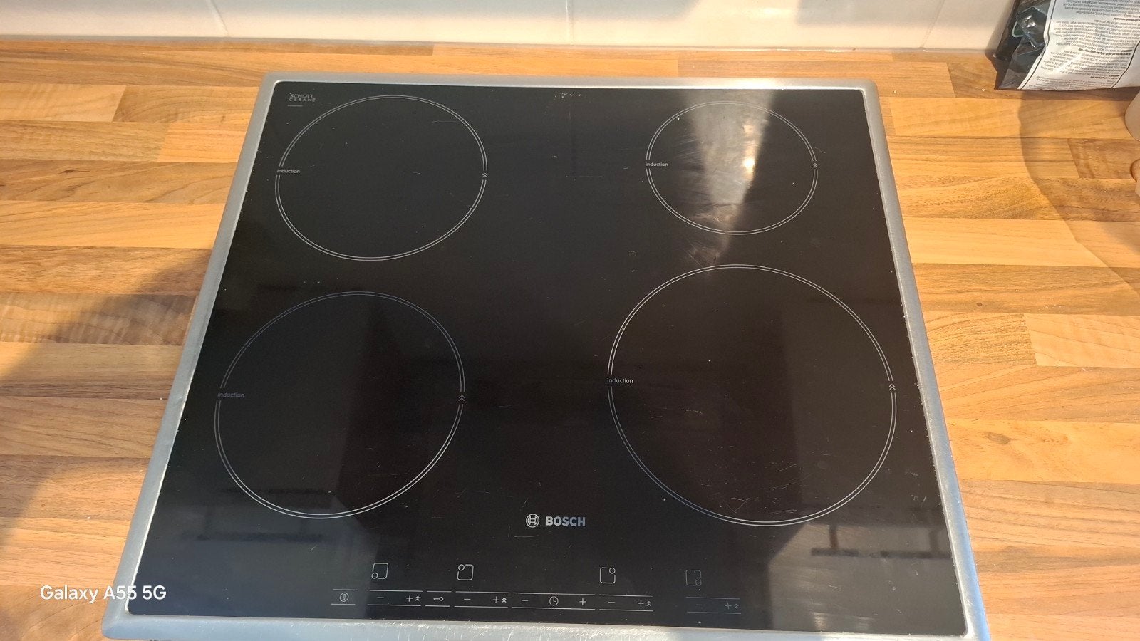 Bosch Inductiekookplaat - 4 Kookzones, Witgoed en Apparatuur, Kookplaten, Gebruikt, Inbouw, Inductie, 4 kookzones