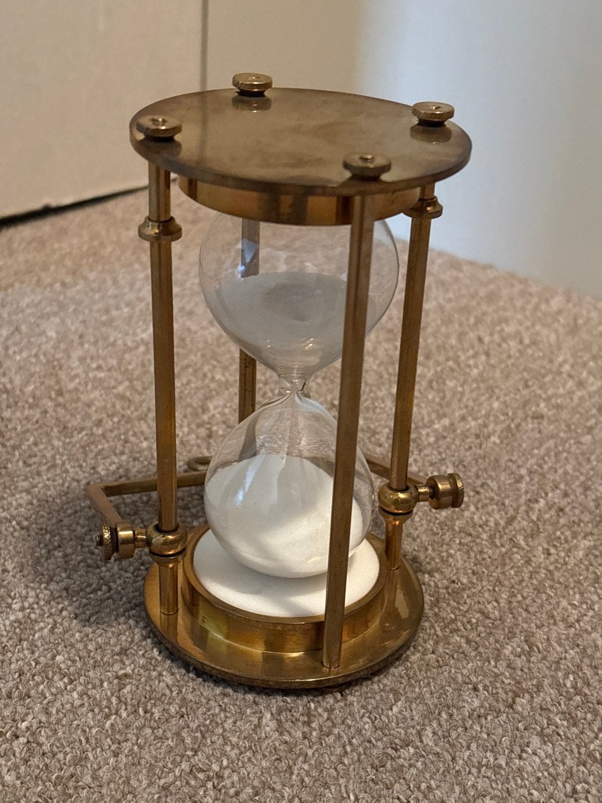 Decoratieve zandloper van messing, Ophalen of Verzenden