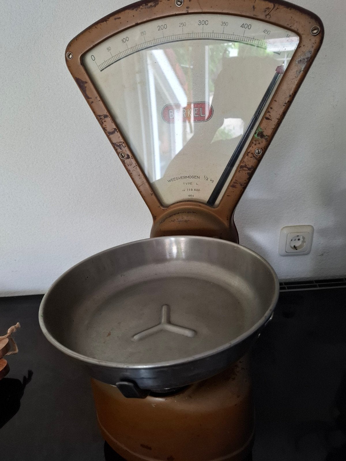 Originele Vintage Berkel Weegschaal Type L 1954 - Decoratief, Witgoed en Apparatuur, Weegschalen, Ophalen, Gebruikt, Winkelweegschaal
