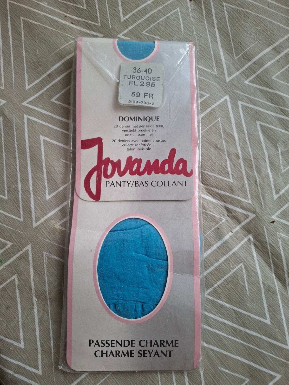 Jovanda Panty Turquoise 20 denier maat 36-40, Overige kleuren, Nieuw, Overige maten, Ophalen of Verzenden