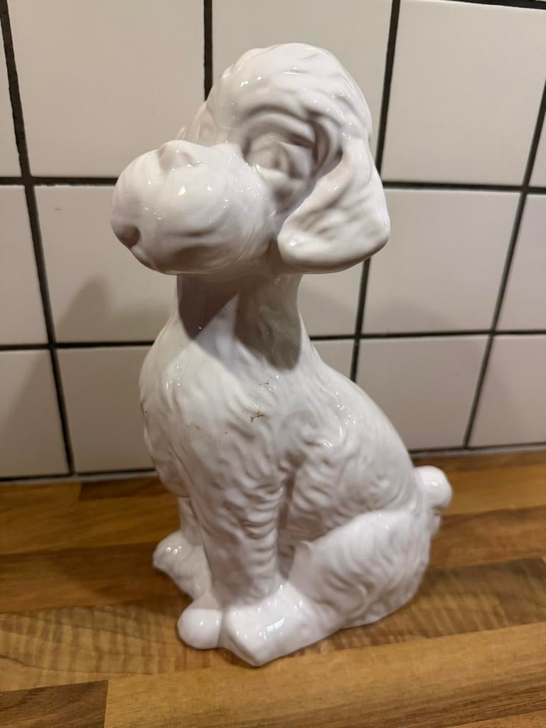Porseleinen hond poedel, Ophalen of Verzenden, Zo goed als nieuw, Dier
