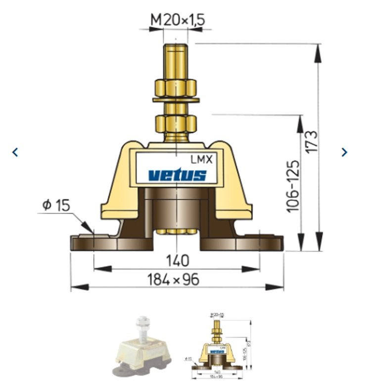 VETUS SILENT BLOCS LMX 340, Ophalen of Verzenden, Nieuw, Motor en Techniek