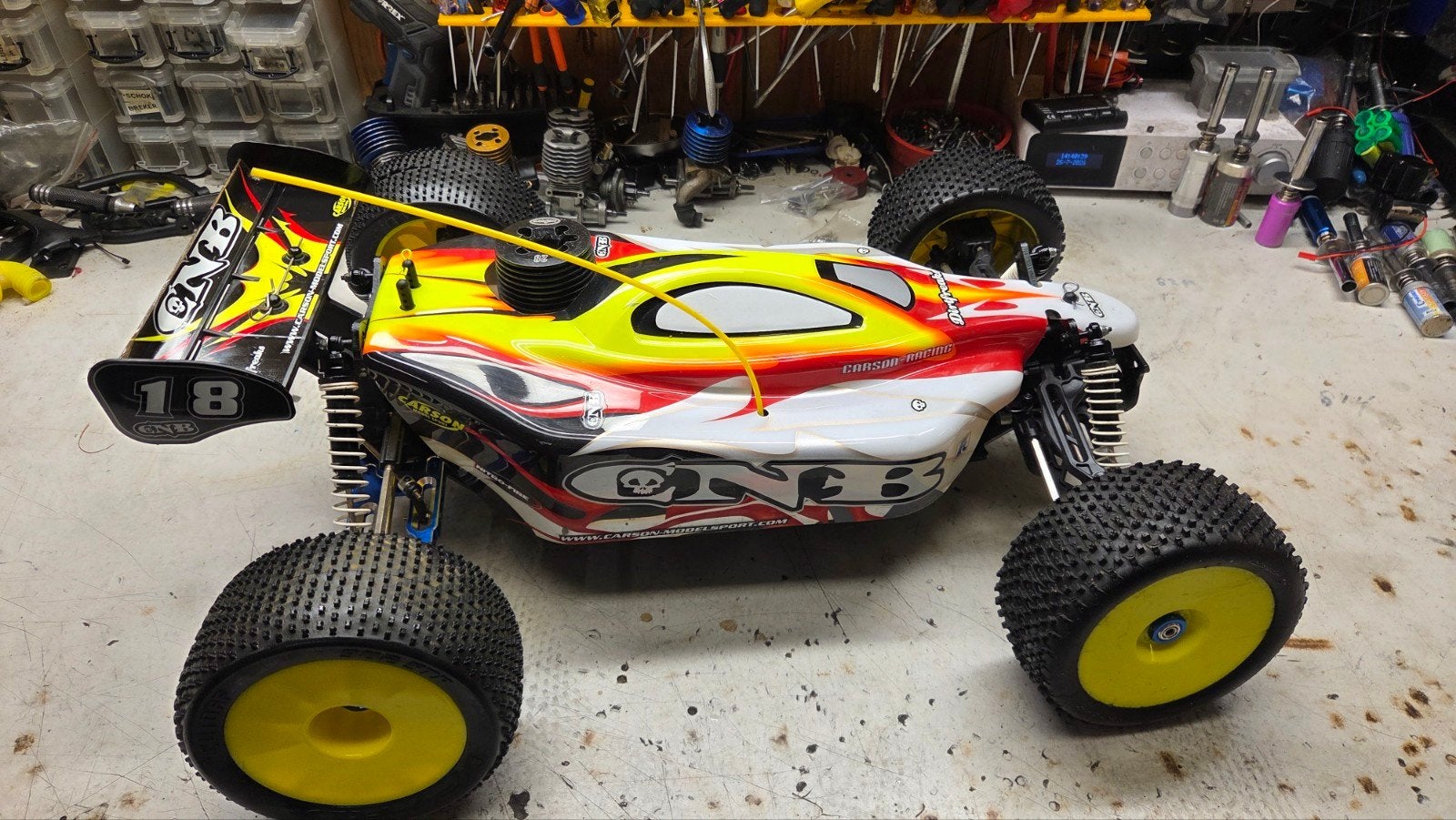 Te koop zeer mooie carson cnb, Hobby en Vrije tijd, Modelbouw | Radiografisch | Auto's, Gebruikt, Auto offroad, Ophalen of Verzenden