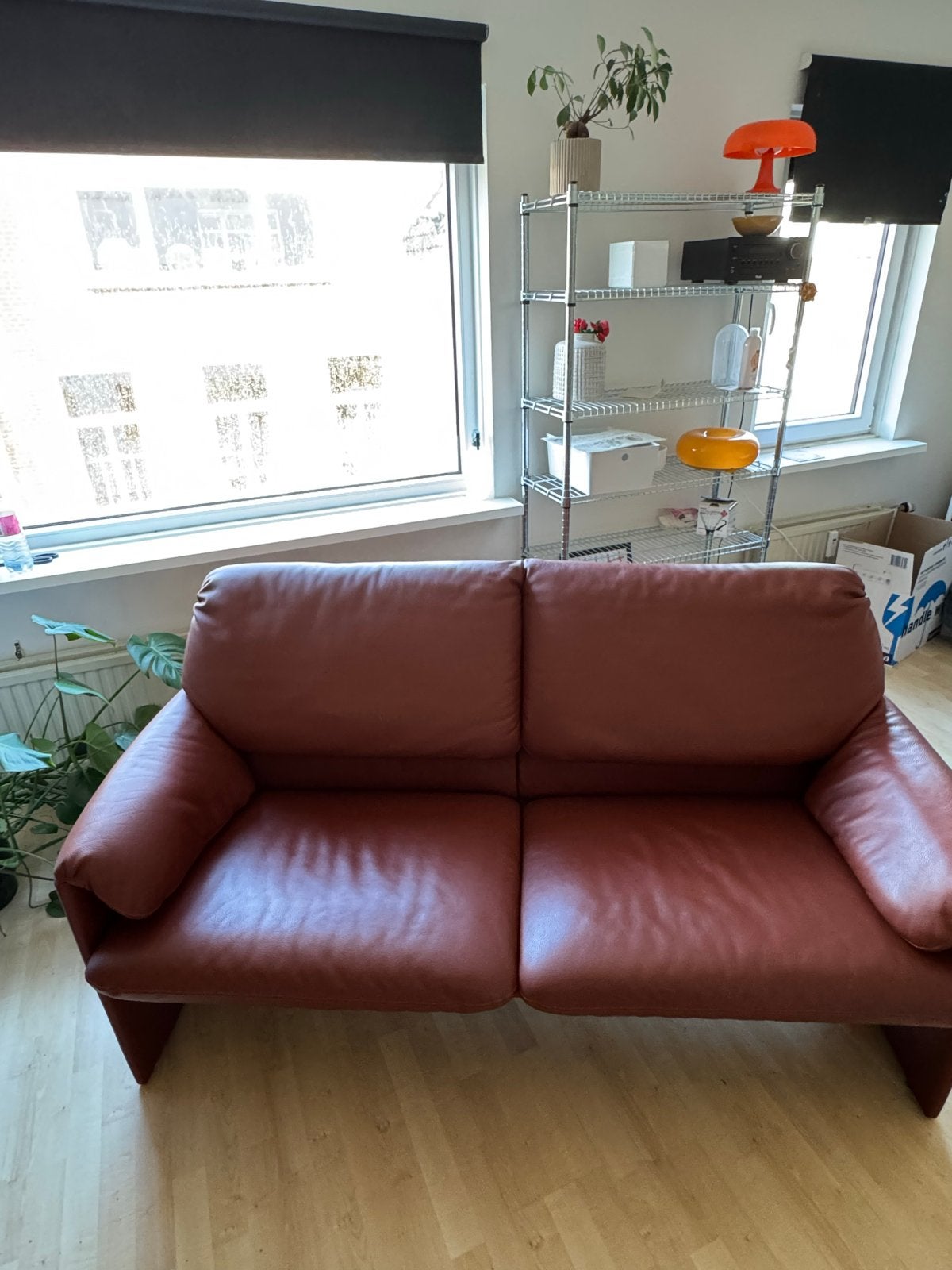 Leolux Bora Bora leren bank, Huis en Inrichting, Ophalen, Gebruikt, 150 tot 200 cm, Tweepersoons