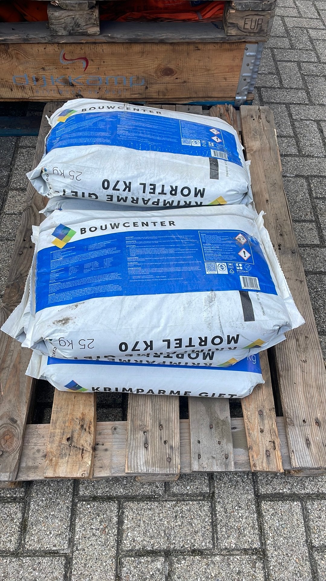 Bouwcenter krimpvrije mortel k70 6 zakken, Ophalen, Zo goed als nieuw, Bakstenen