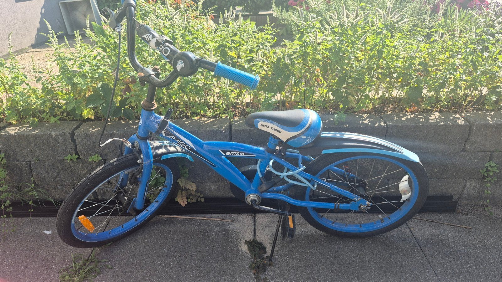 Leuke blauwe kinderfiets - Amigo BMX, Fietsen en Brommers, Ophalen, Velgrem, Amigo, 16 tot 20 inch