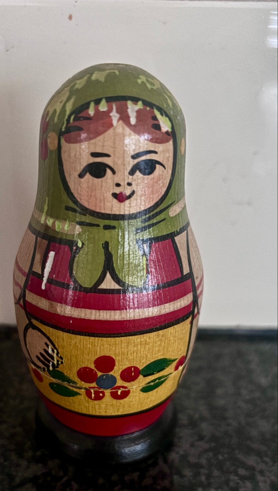 Set van 3 Matroesjka poppen - Handgeschilderd, Ophalen of Verzenden, Gebruikt