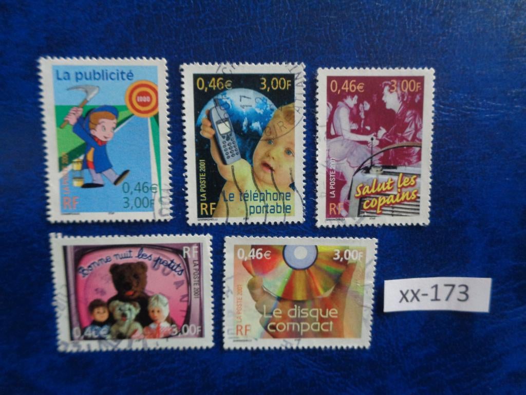 frankrijk - communicatie in de 20ste eeuw 2001 (xx-173), Ophalen of Verzenden, Gestempeld