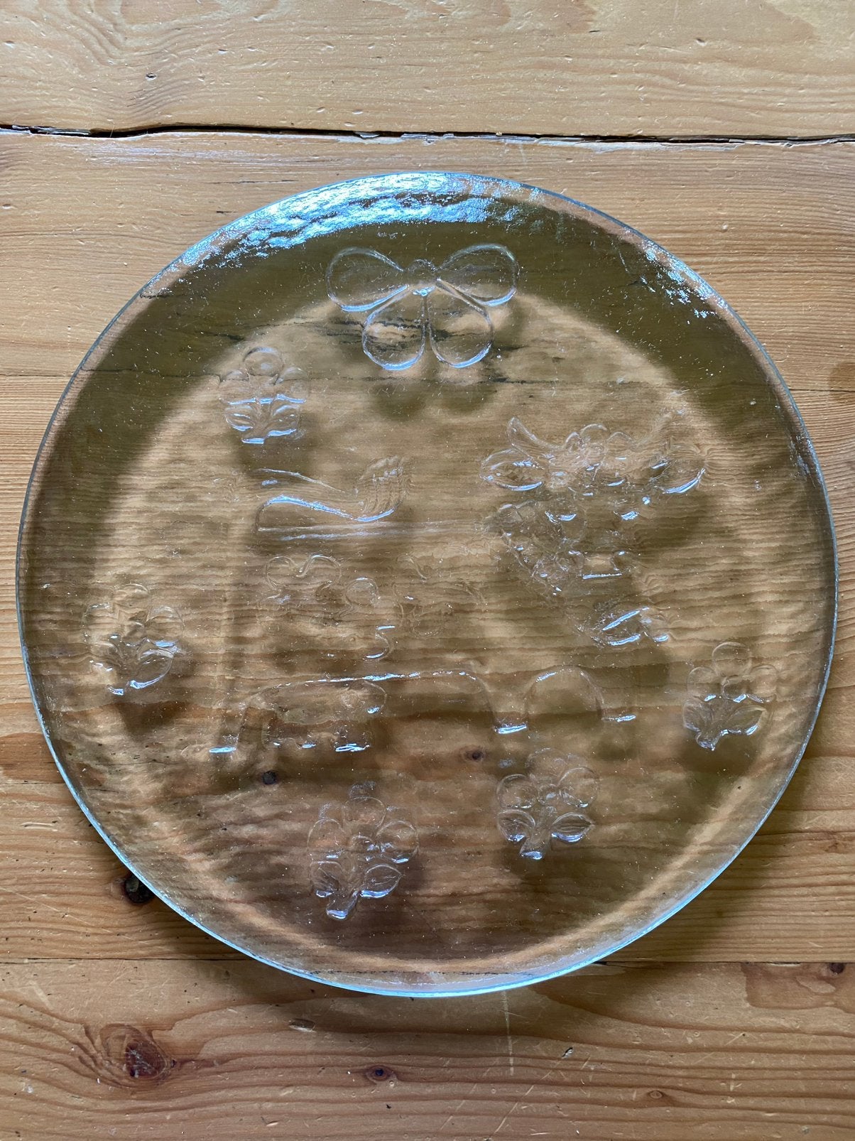 Glazen schaal Olma de koe - Zwitserland, Ophalen of Verzenden, Gebruikt, Rond, Glas