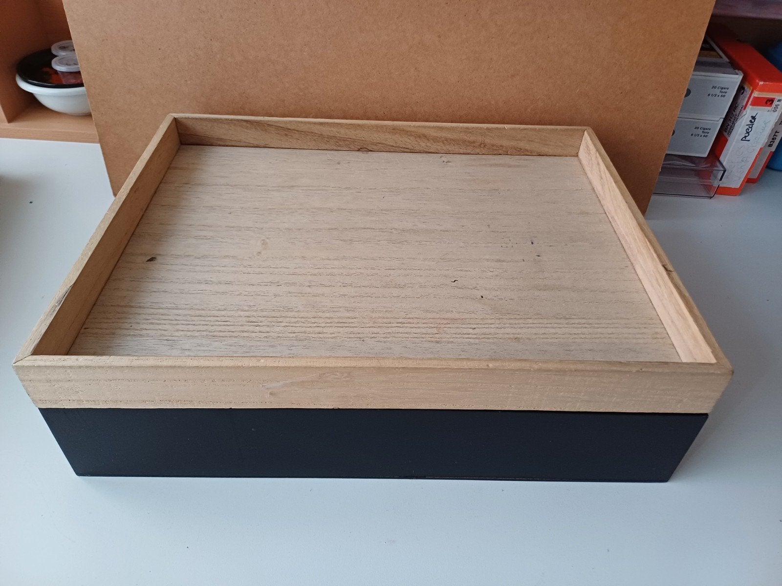 Zgan Groot Dienblad met opbergbak, Ophalen, Zo goed als nieuw