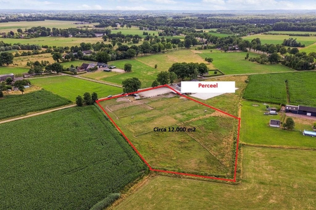 Perceel circa 12000m2 te koop weidegrond, paardenbak, opstal, Weidegang, 4 paarden of pony's of meer
